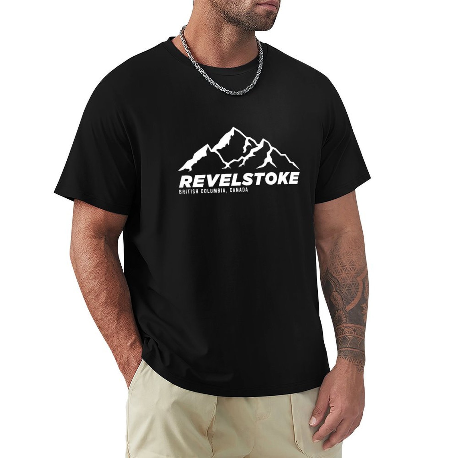 Mountain Biking Revelstoke - เสื้อยืด Ski Revelstoke B.C Canada สวรรค์แห่งการเล่นสกีและปั่นจักรยานบนภูเขา