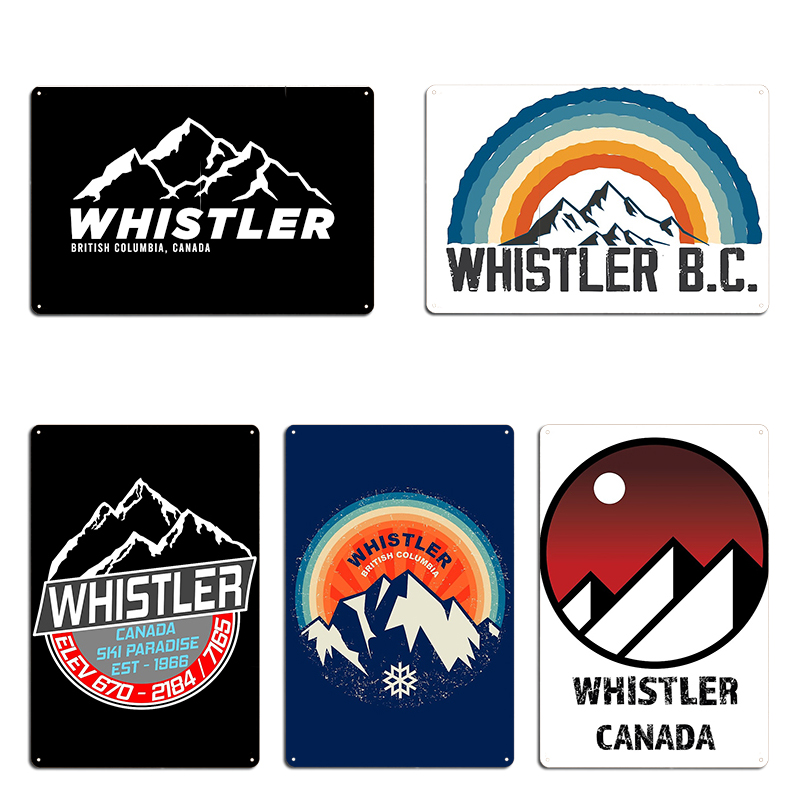 Mountain Biking Whistler - Retro Ski Whistler B.C แคนาดาเล่นสกีและจักรยานเสือภูเขา Paradise