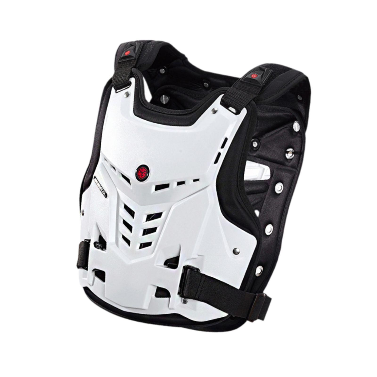 Mountain Biking Chest Protector - อุปกรณ์ป้องกันหน้าอกสำหรับมอเตอร์ครอส ปรับได้สำหรับผู้ใหญ่ อุปกรณ์ป้องกันหน้าอกและหลังสำหรับมอเตอร์ไซค์ จักรยานเสือภูเขา และการขี่จักรยาน