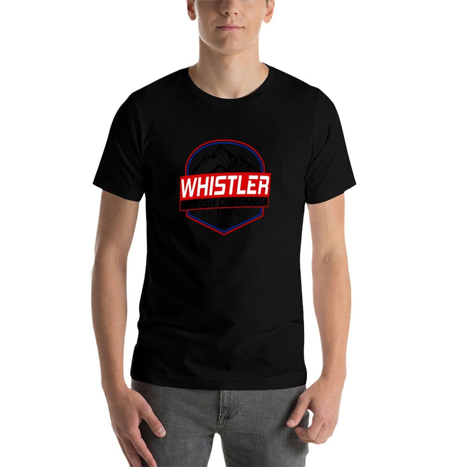 เสื้อยืด Ski Whistler B.C Cana - Mountain Biking Whistler บทวิจารณ์และราคา