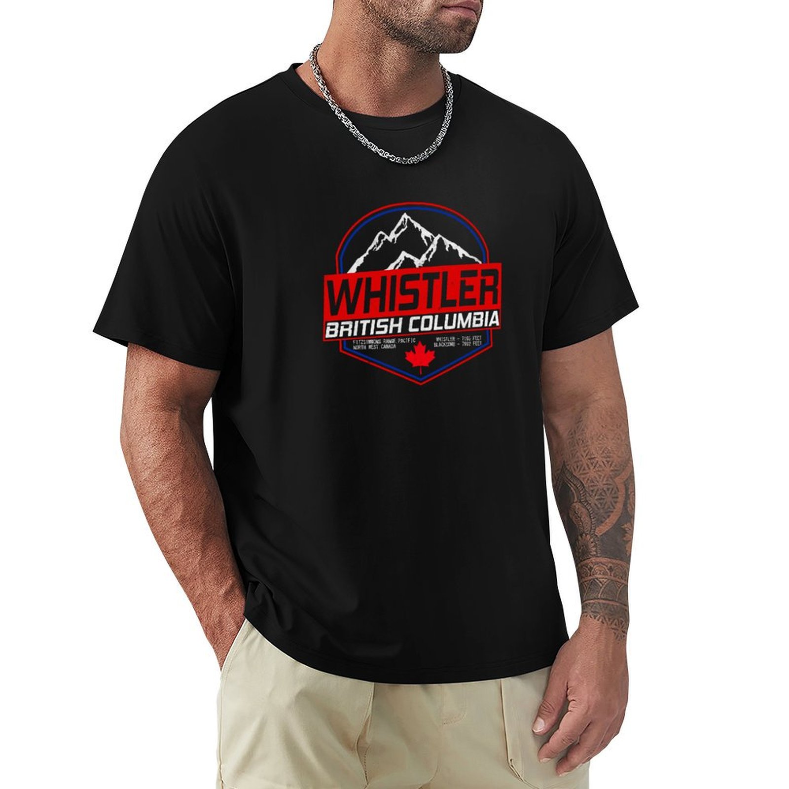 เสื้อยืด Retro Ski Whistler B. - Mountain Biking Whistler บทวิจารณ์และราคา