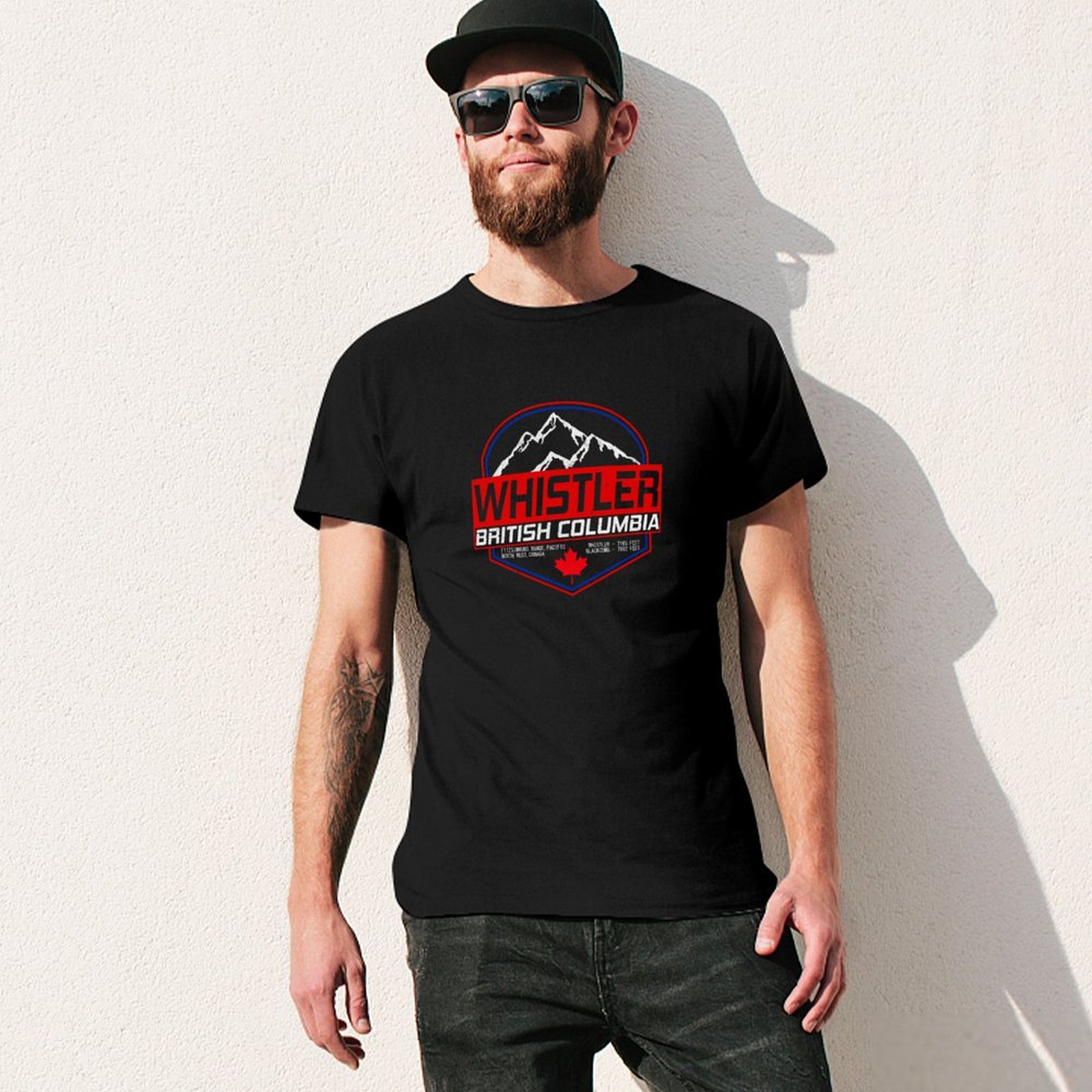เสื้อยืด Retro Ski Whistler B. - Mountain Biking Whistler บทวิจารณ์และราคา
